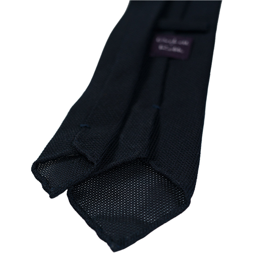 Navy Grenadine Tie (Garza Piccola) - Beckett &amp; Robb