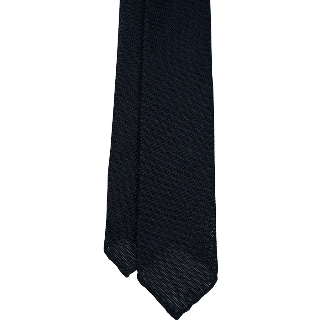 Navy Grenadine Tie (Garza Piccola) - Beckett & Robb