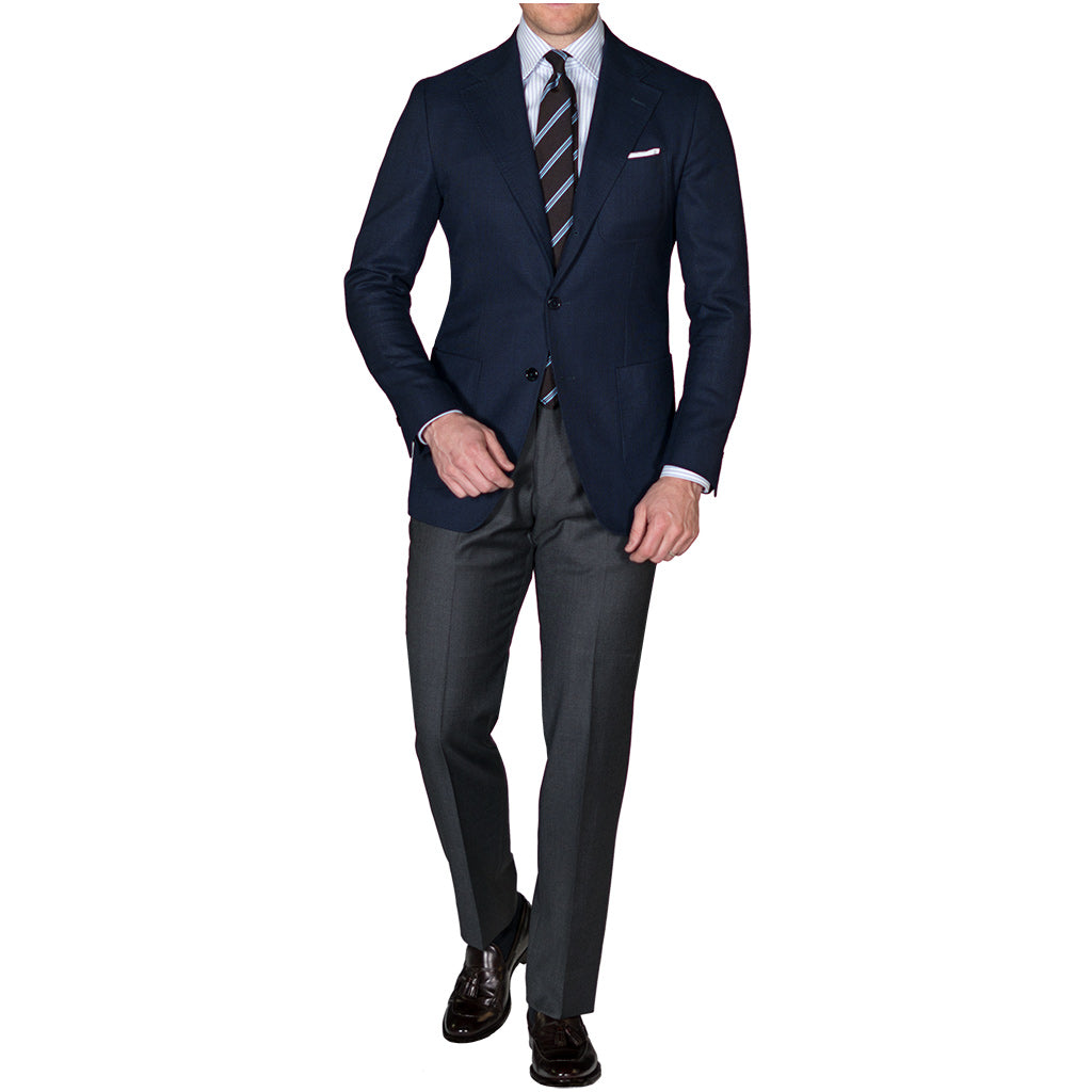 Navy Open Weave Sport Coat - Beckett &amp; Robb