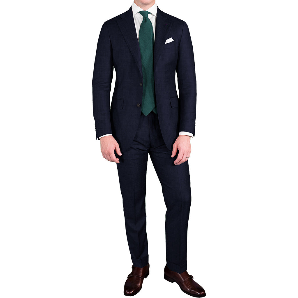 Navy Plain Weave Suit - Beckett & Robb