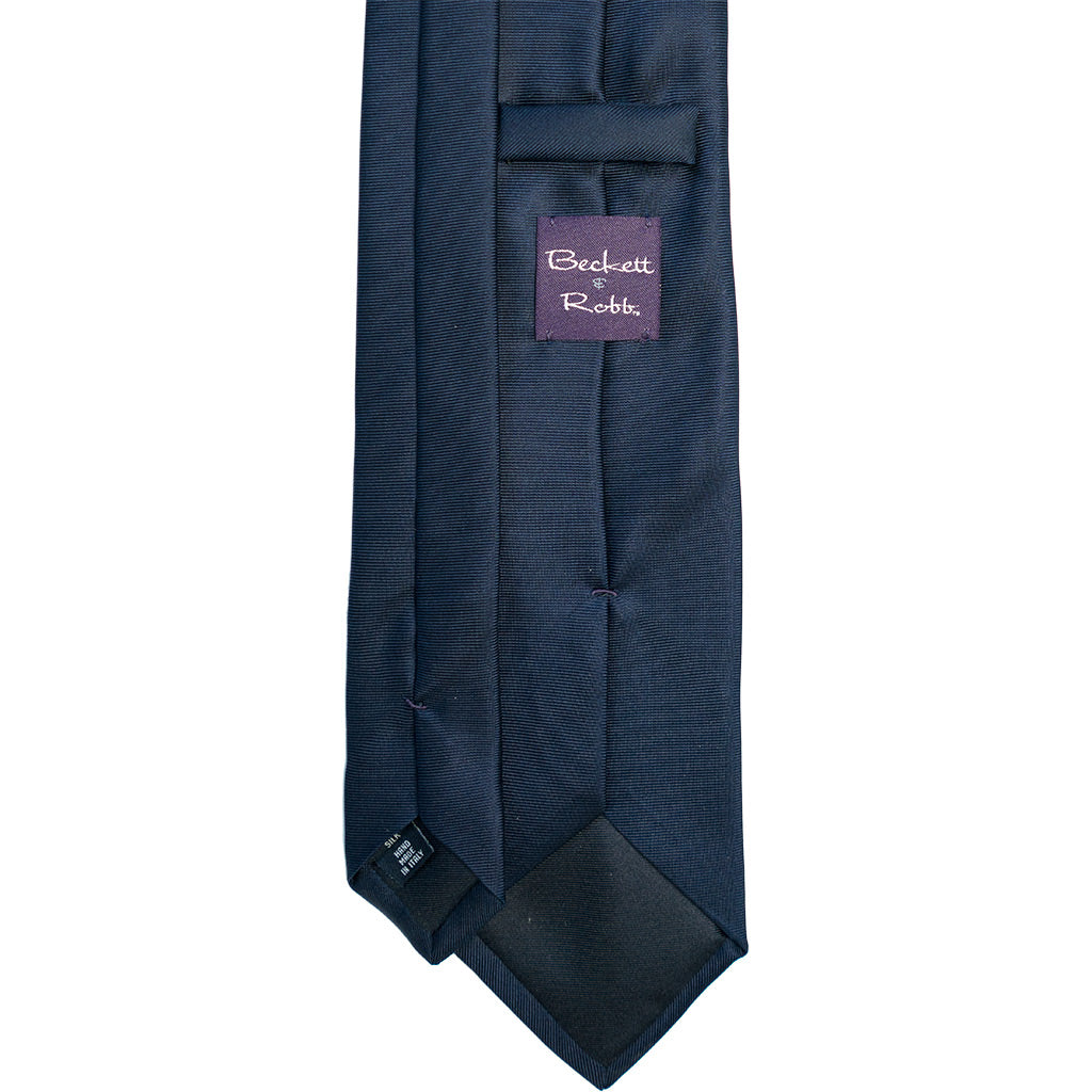 Navy Silk Tie - Beckett &amp; Robb