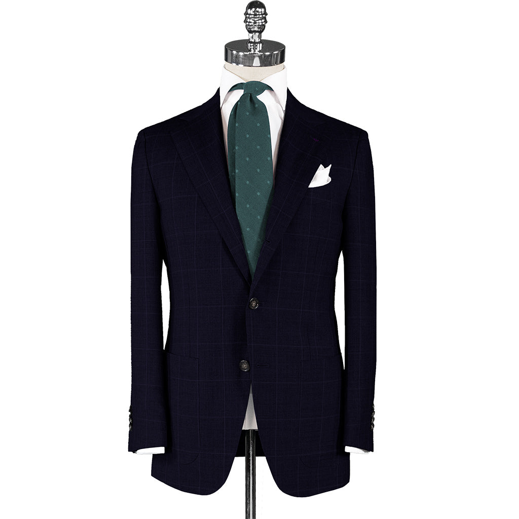 Navy Windowpane Suit - Beckett &amp; Robb