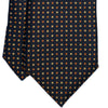 Navy with Orange & Yellow Foulard Silk Tie - Beckett & Robb