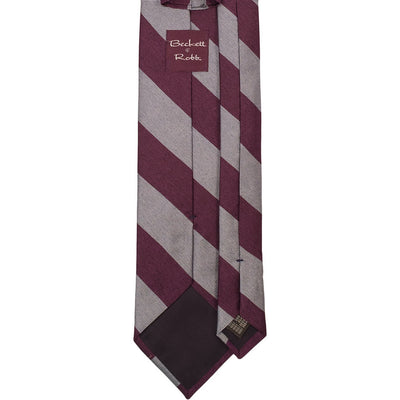 Classic Purple & Grey Tie - Beckett & Robb