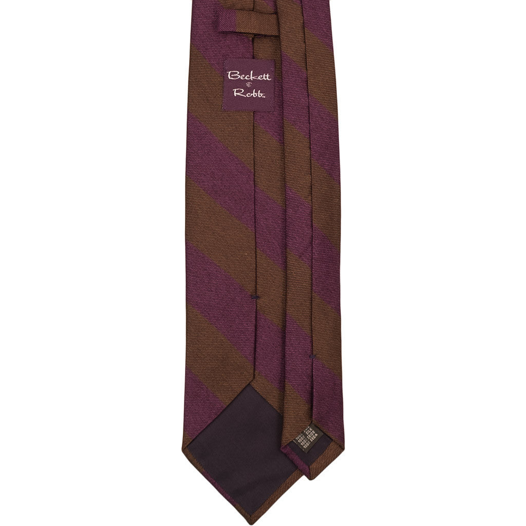 Classic Brown & Purple Tie - Beckett & Robb