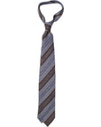 Light Blue Multi-Stripe Wool Tie - Beckett & Robb