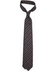 Steel Grey Gingham Wool Tie - Beckett & Robb