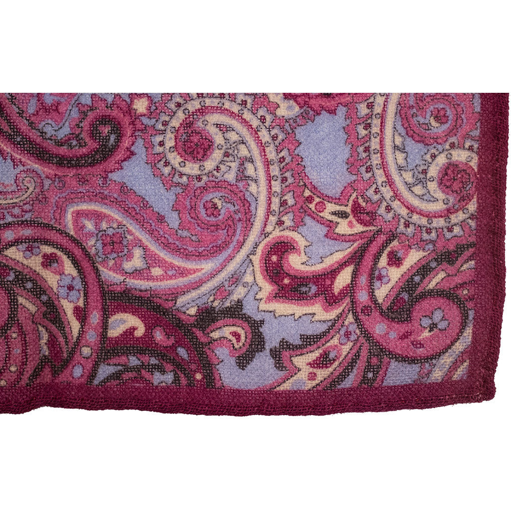 Magenta Paisley Pocket Square - Beckett & Robb