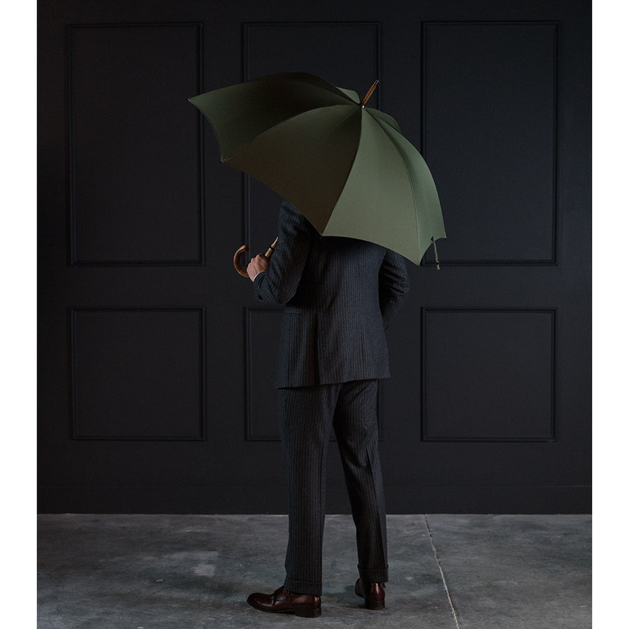 Fox Scorched Maple Solid Umbrella - Olive Canopy - Beckett & Robb
