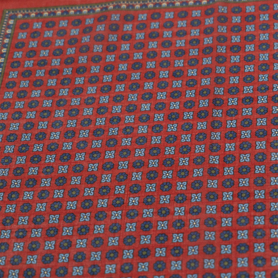 Burgundy Medallion Pocket Square - Beckett & Robb