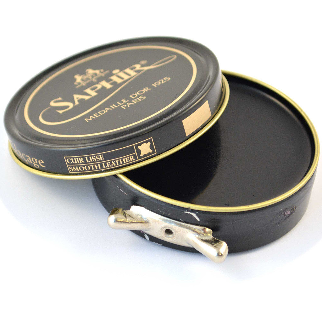 Saphir Black Wax Polish - Beckett &amp; Robb