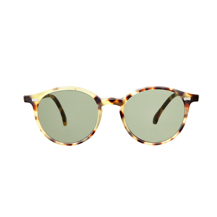 Matte Light Tortoise Acetate Frame - Bottle Green Lenses - Beckett & Robb