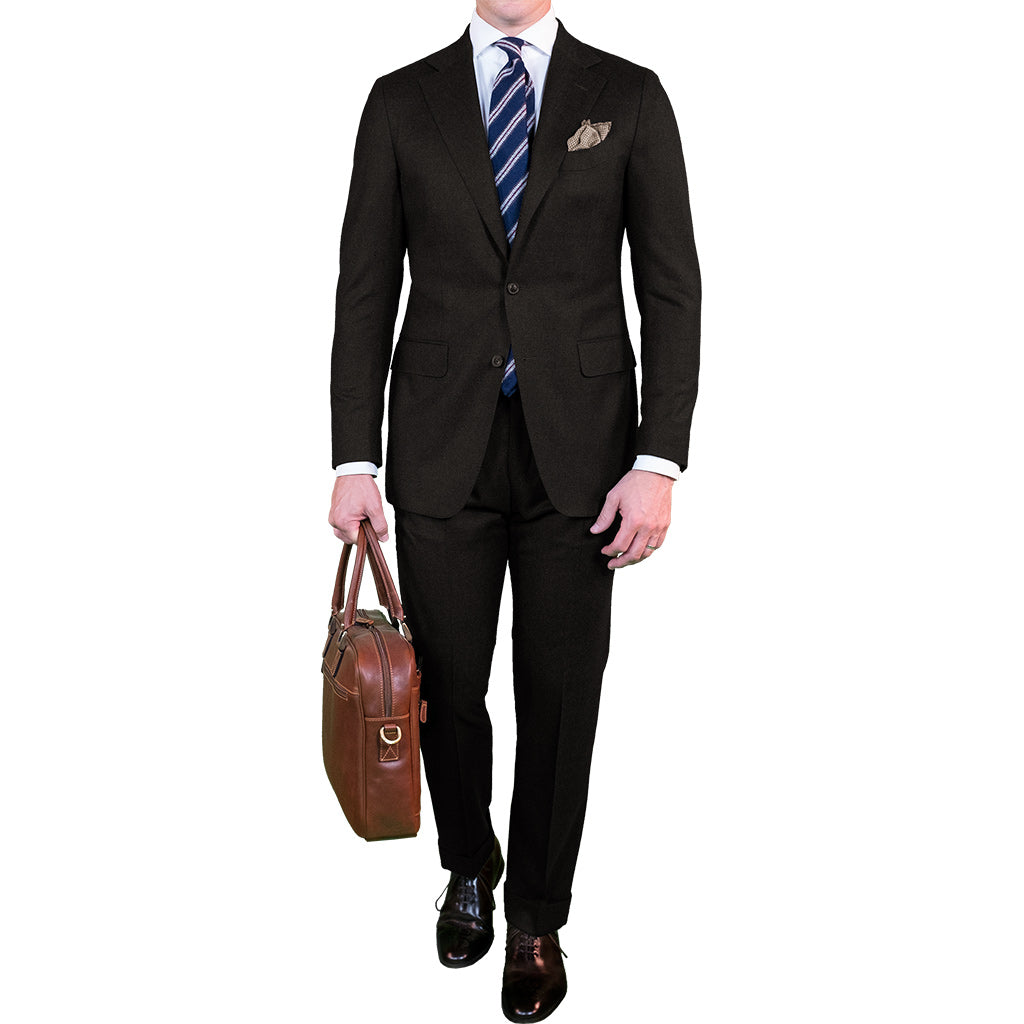 Dark Brown Fresco Suit - Beckett & Robb