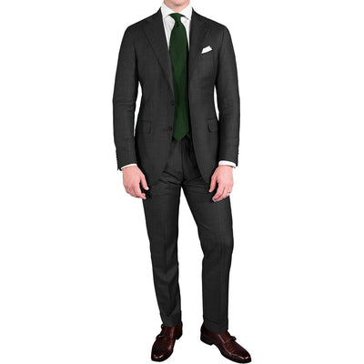 Medium Grey Twill Suit - Beckett & Robb