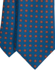 Blue & Orange Geometric Print Silk Tie - Beckett & Robb