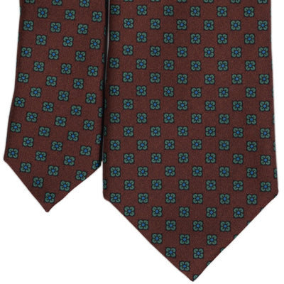 Rust Brown Foulard Silk Tie - Beckett & Robb