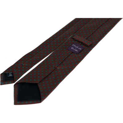 Rust Brown Foulard Silk Tie - Beckett & Robb