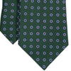 Green & Blue Medallions Foulard Silk Tie - Beckett & Robb