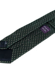 Green Embroidered Pin Dot Silk Tie - Beckett & Robb