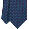 Navy & Blue Foulard Silk Tie - Beckett & Robb