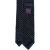 Navy Embroidered Pin Dot Silk Tie - Beckett & Robb