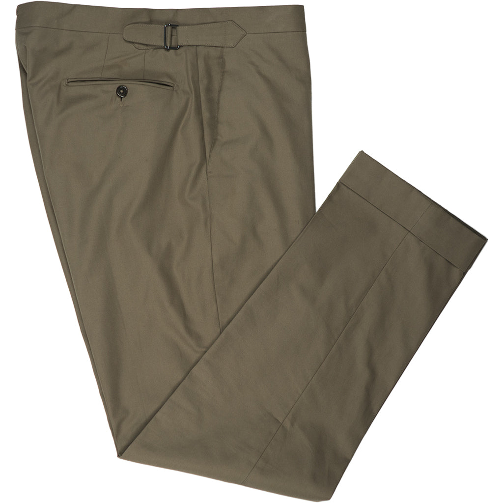 Brown Cotton Trousers - Beckett & Robb