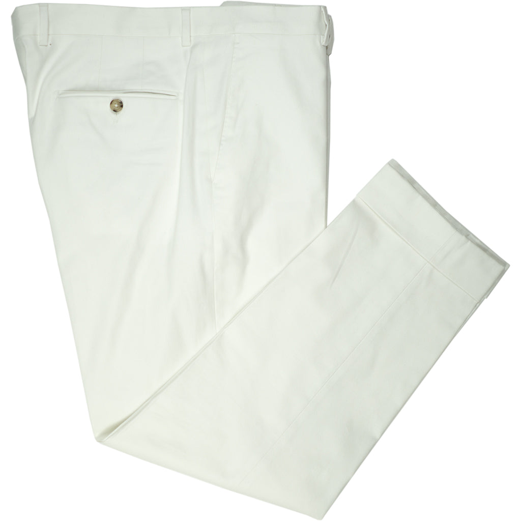 White Cotton Trousers - Beckett &amp; Robb