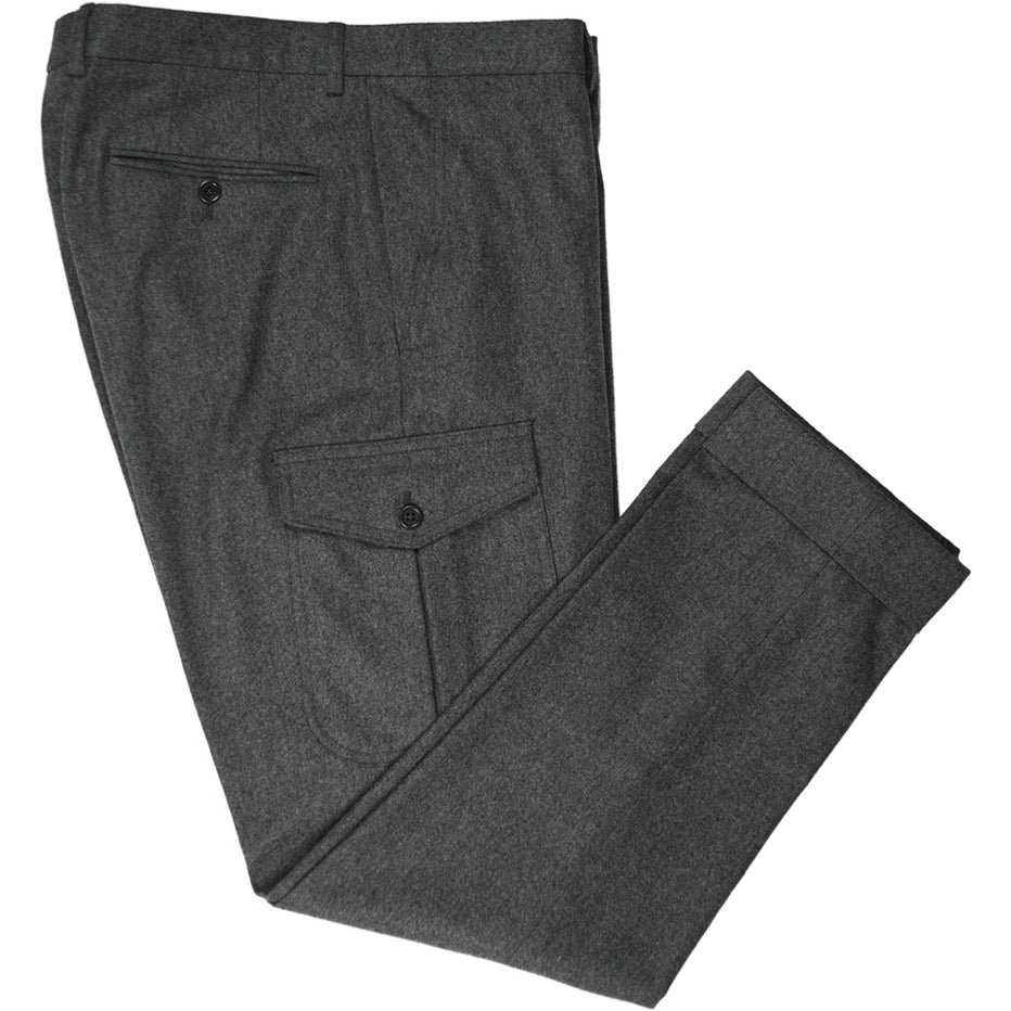 Dark Grey Flannel Cargo Trousers – Beckett & Robb