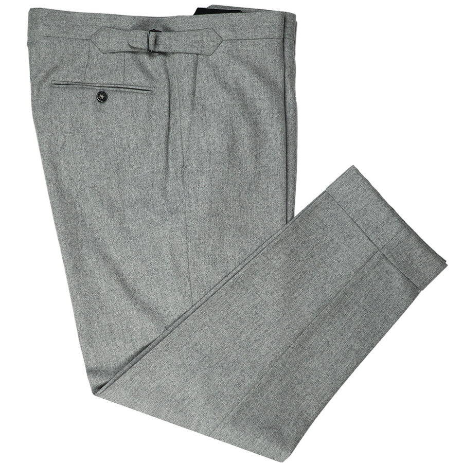 Light Grey Flannel Trousers - Beckett & Robb