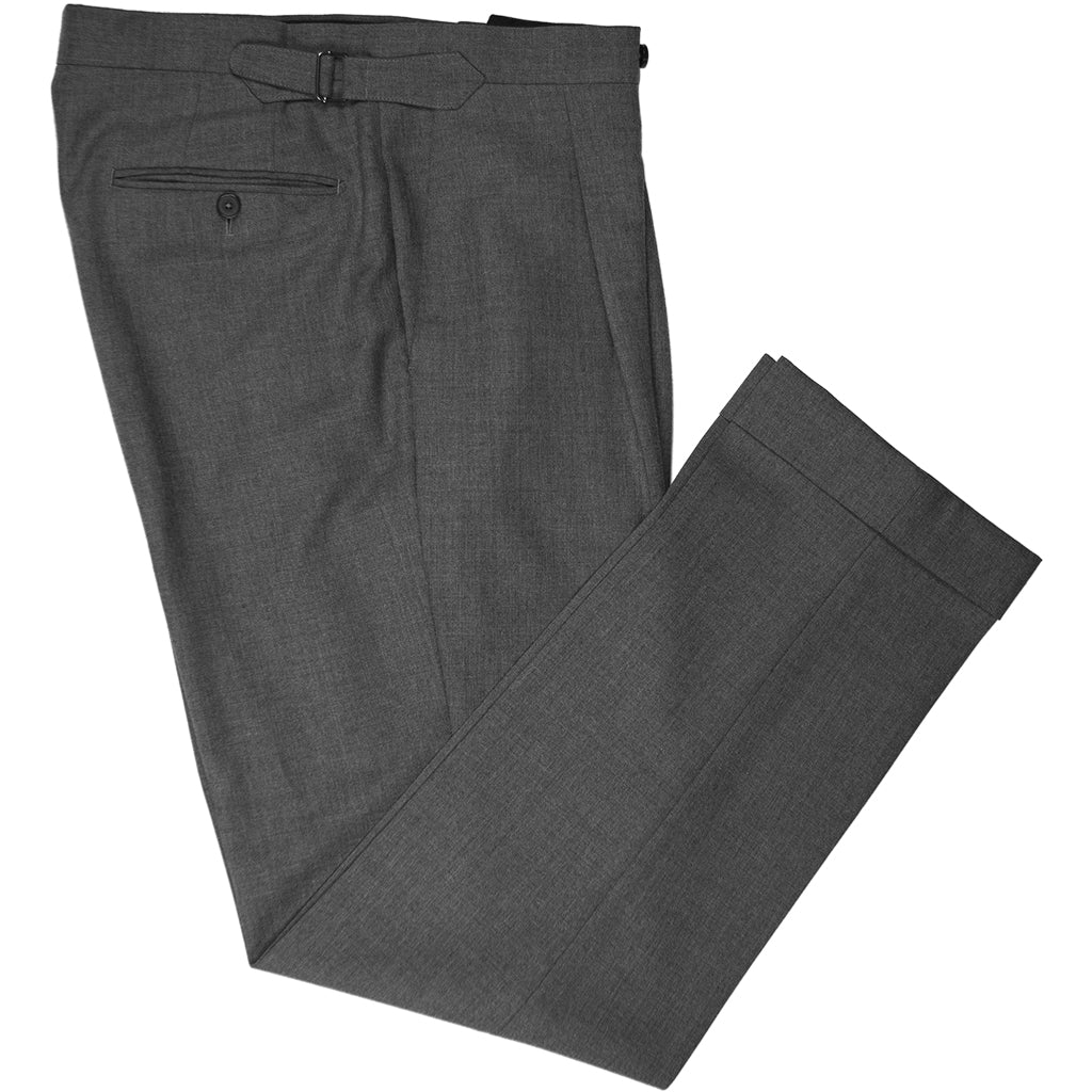 Grey Wool Trousers - Beckett &amp; Robb