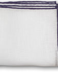 Purple Hand-Rolled Linen Pocket Square - Beckett & Robb