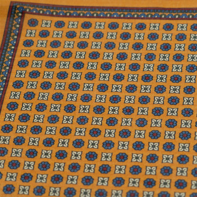 Yellow Medallion Pocket Square - Beckett & Robb