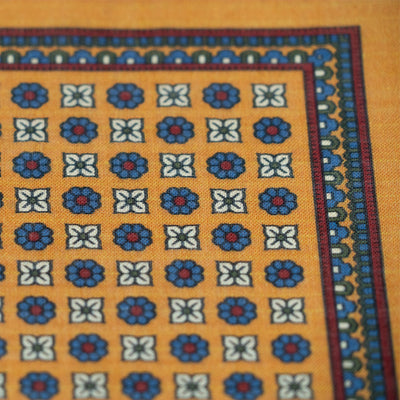 Yellow Medallion Pocket Square - Beckett & Robb