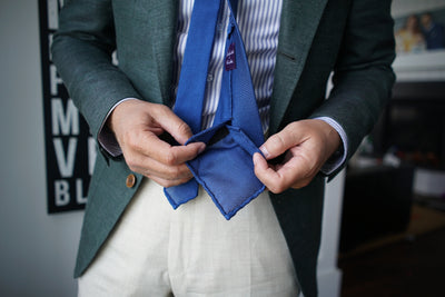 Royal Blue Grenadine Tie (Garza Piccola) - Beckett & Robb